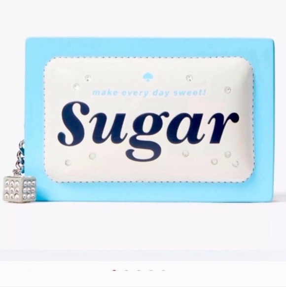 kate spade Handbags - Kate Spade Blue and White Sugar Wallet